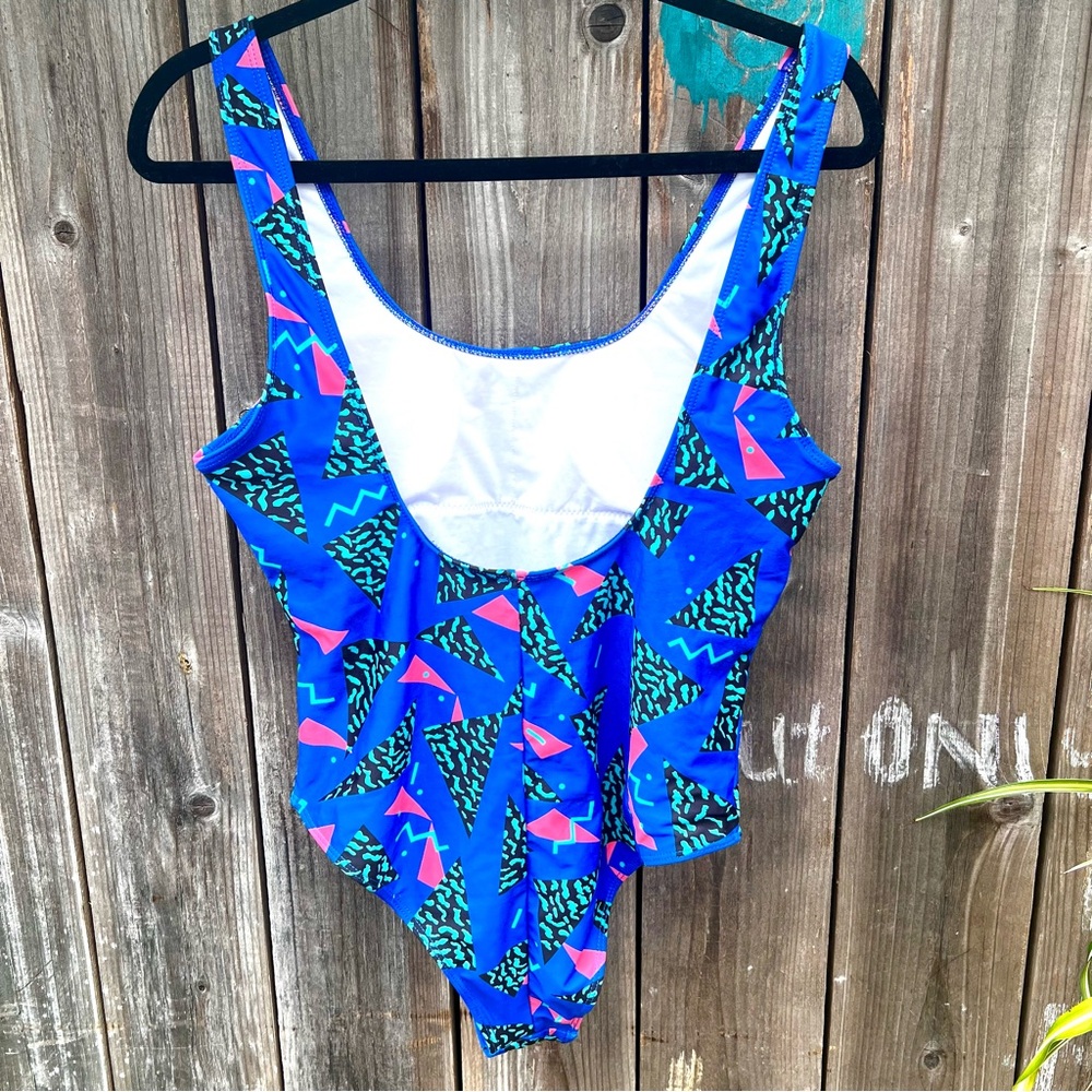 Memphis Design 90’s Pattern One Piece - Picture 3 of 4